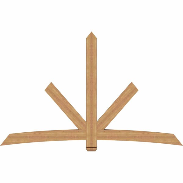 Ekena Millwork Alberta Smooth Timber Gable Bracket, Western Red Cedar, 96"W x 60"H x 3 1/2"D x 5 1/2"F, 15/12 Pitch GBW096X60X0406ALB00SWR - main
